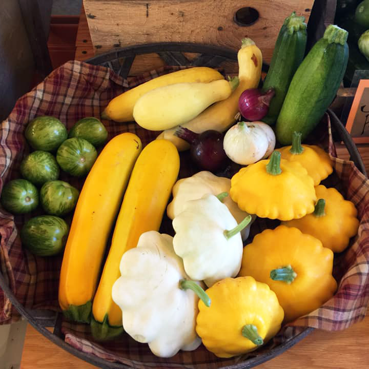 Fresh Summer vegetables at Breezy Acres in St. Albans